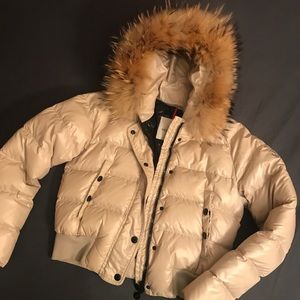 MONCLER Down Jacket with Removable Fur on hood